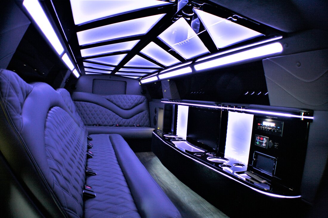 White Interior limo lights