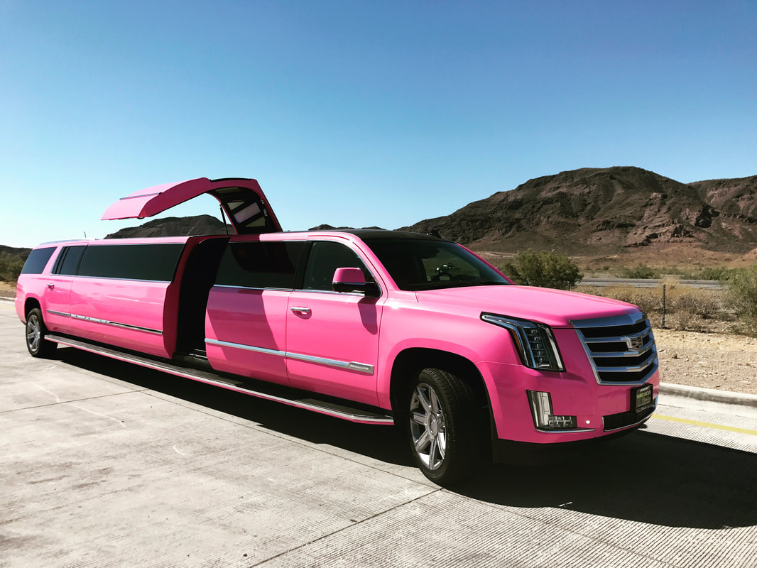 Pink Escalade Limo Dallas - Christmas Light Package 