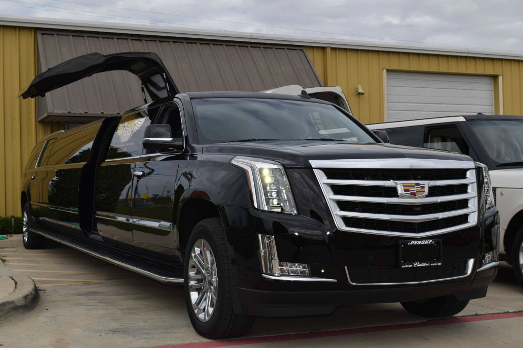 Black Cadillac Escalade Limo with Jet Doors