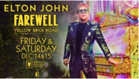 Limo to Elton John Farewell concert Dallas